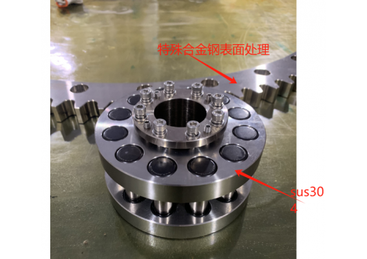 RGD齒圈齒輪是全SUS304不銹鋼材質(zhì)還是其他材質(zhì)？特殊合金鋼表面處理會(huì)生銹嗎？硬度多少？